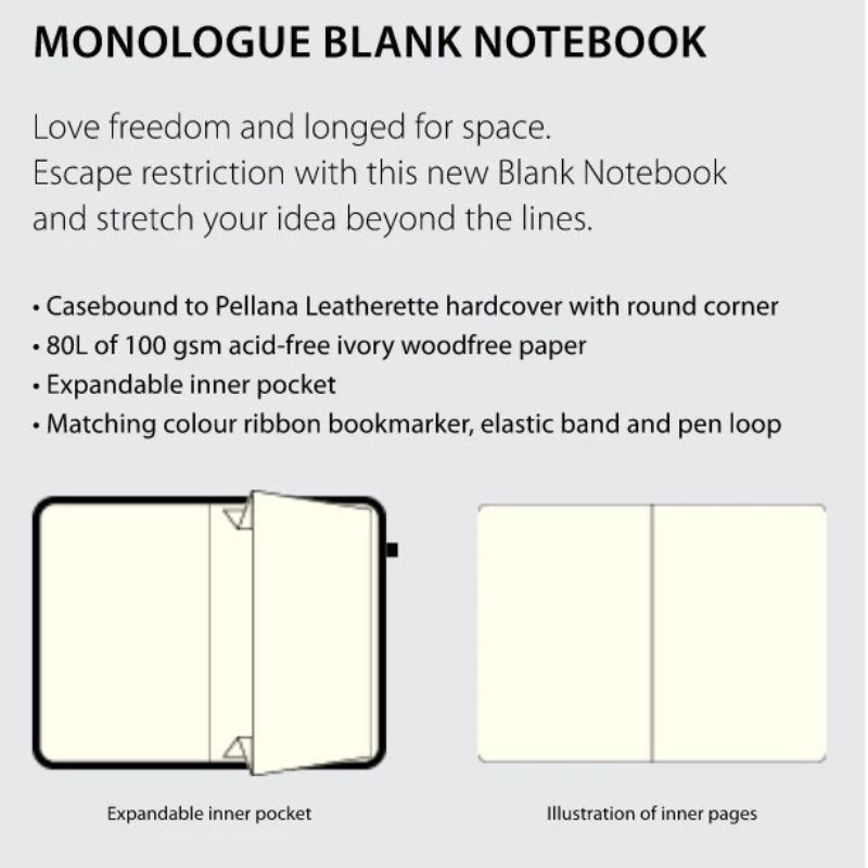 Monologue Blank Notebook - Image 2